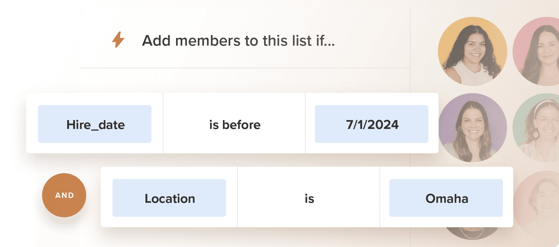 Distribution lists interface