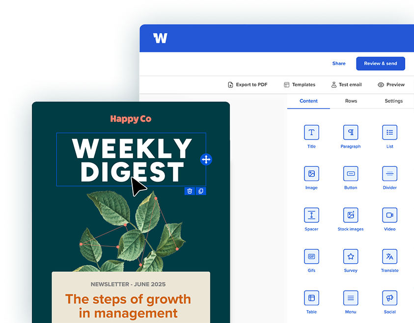 Drag and drop interface