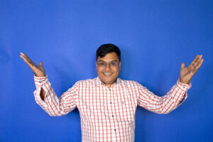 An excited Workshop employee