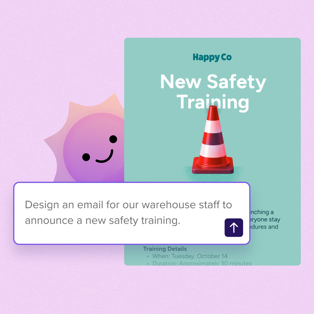 Design, draft and send emails quickly with our AI agent, Cici.