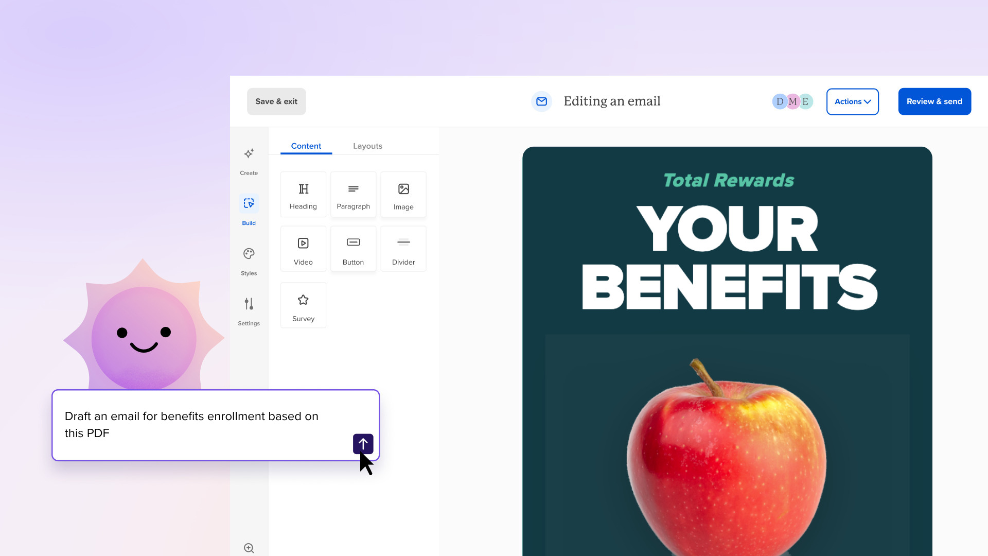 Create an email in minutes with Cici