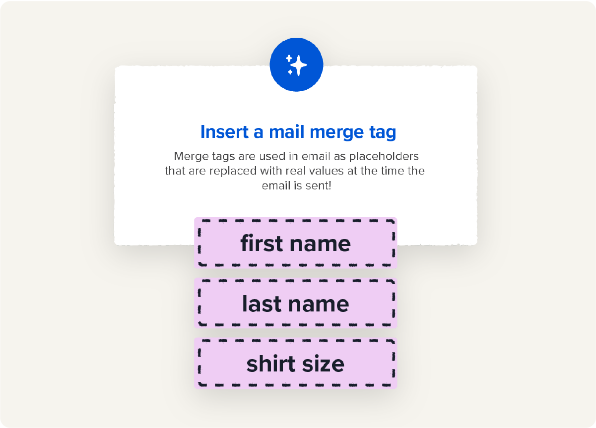A preview of merge tag capabilities