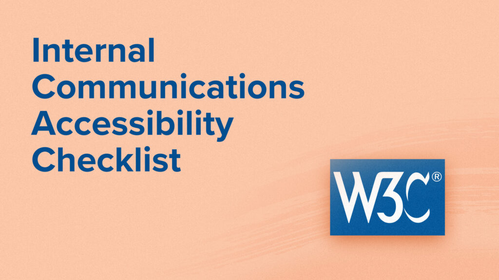 Internal Communications Accessibility Checklist