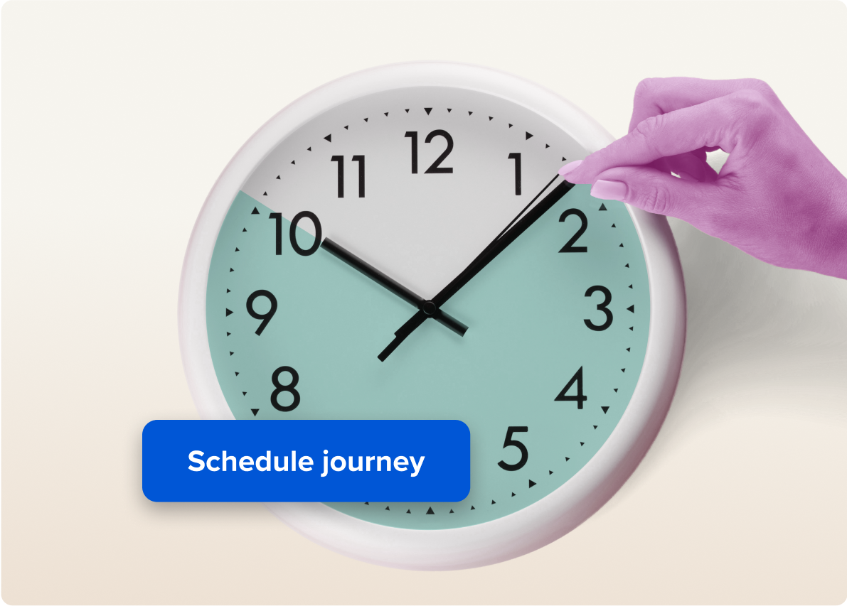 Clock to promote scheduling journeys