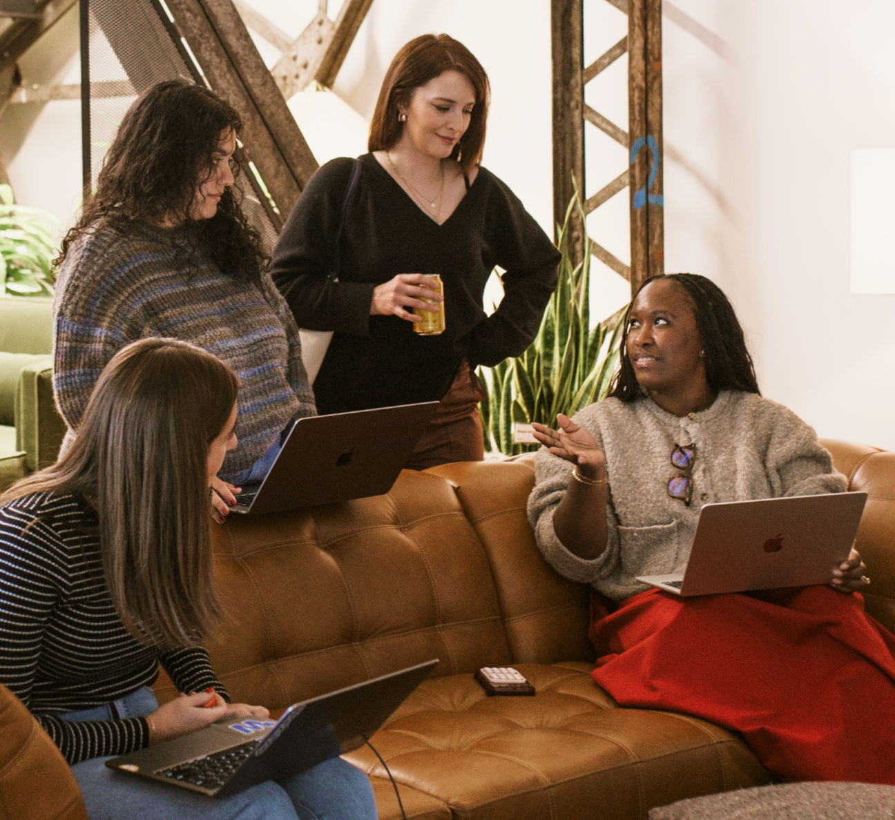 Members of the Workshop team behind the employee communications platform