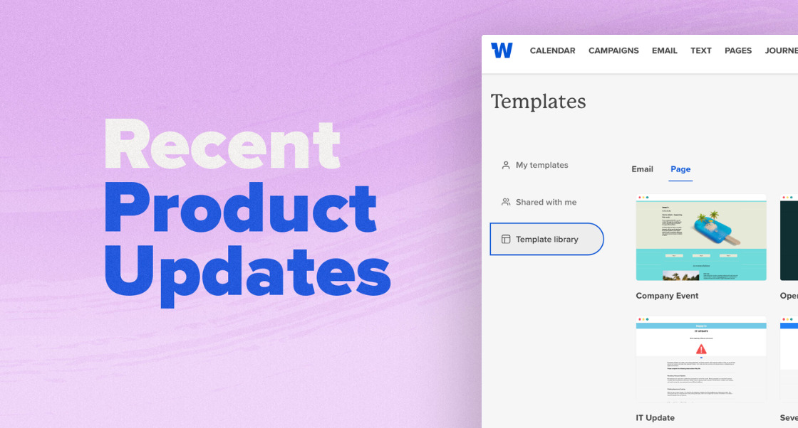 Pages product updates