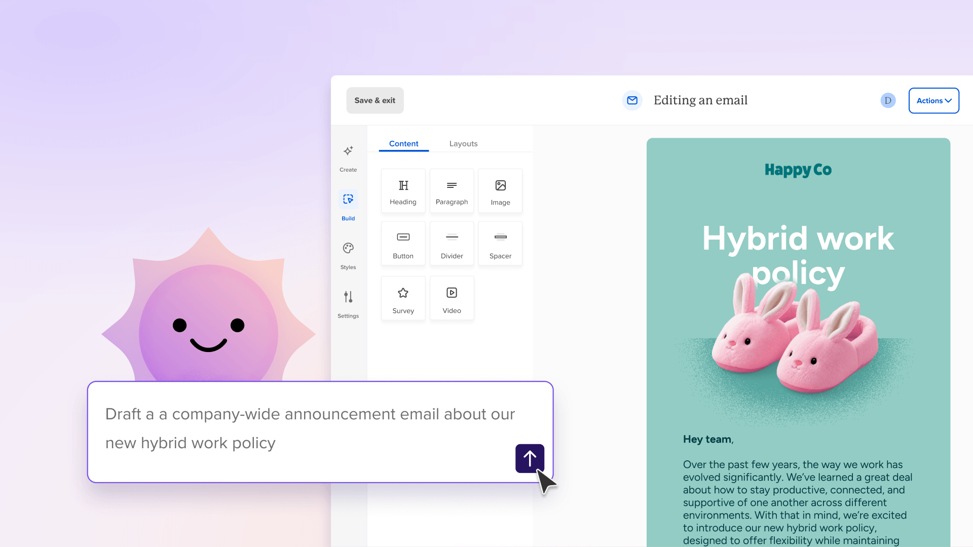 Create AI-enhanced layouts with our AI assistant Cici.