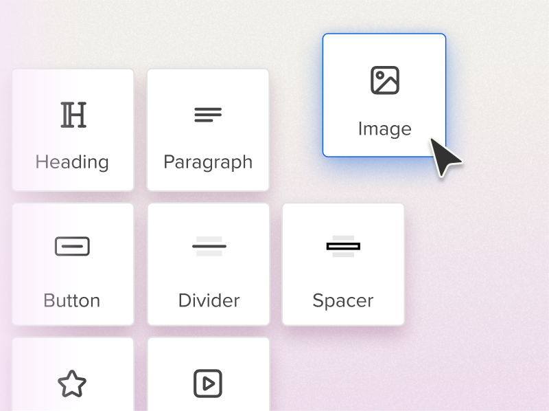 Drag and drop editor.