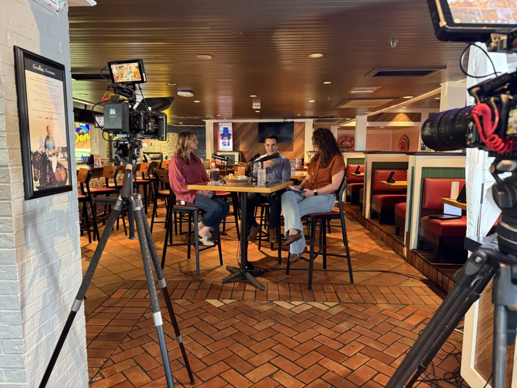 Behind the scenes filming
