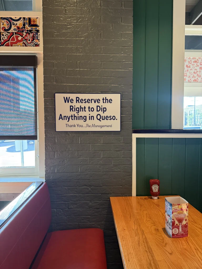 A sign