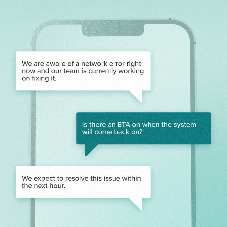 Use SMS to manage IT outages